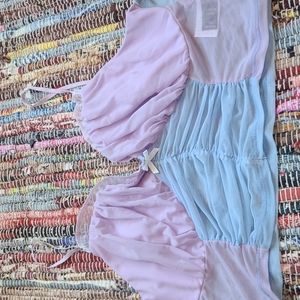 Shein Blue and Purple Princess Crop Top